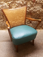 Vintage Fauteuil mit Wiener Geflecht